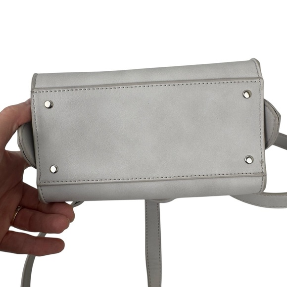 Dream Control Grey Small Crossbody/Handle Purse Studded Faux Leather Vegan - Picture 7 of 16